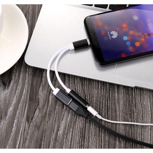 Type-C jungties keitiklis "Dual Pro" (3.5 mm)