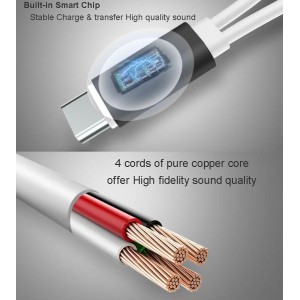 Type-C jungties keitiklis "Dual Pro" (3.5 mm)