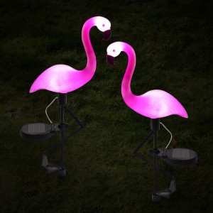 Saulės energija įkraunamas šviestuvas "Puikusis flamingas"