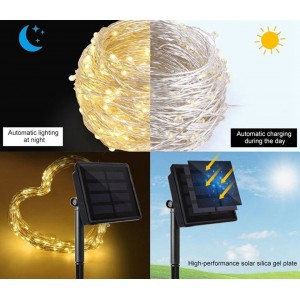 Saulės energija įkraunama girlianda "Nakties švieselės 4"