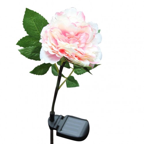 Saulės energija įkraunamas šviestuvas "Rausvasis bijūnas"