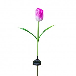 Saulės energija įkraunamas šviestuvas "Rausvoji tulpė"