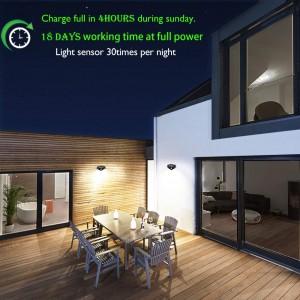 Saulės energija įkraunamas šviestuvas "Modernioji elegancija 4"