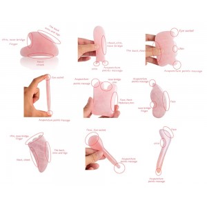 Rožinio kvarco masažinė lazdelė "Acupuncture Pro" (11 x 1.5 cm)