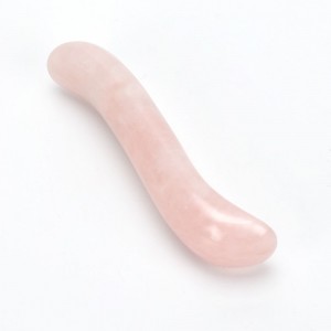 Rožinio kvarco masažinė lazdelė "Acupuncture Pro 4" (10 cm)