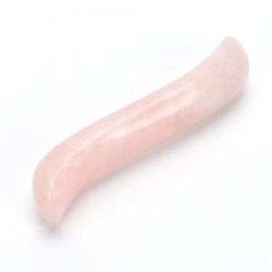 Rožinio kvarco masažinė lazdelė "Acupuncture Pro 4" (10 cm)