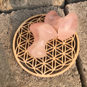 Rožinio kvarco masažinė lazdelė "Acupuncture Pro 5" (4 cm)