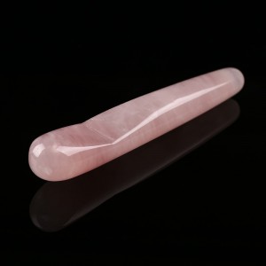 Rožinio kvarco masažinė lazdelė "Acupuncture Pro 6"