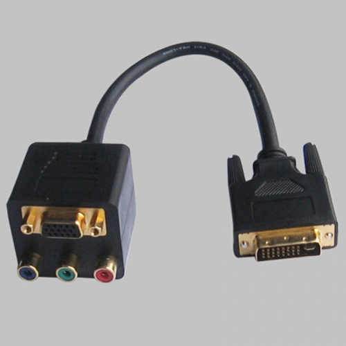 DVI į 3 RCA ir VGA dalintuvas