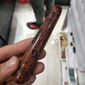 Raudonojo obsidiano masažinė lazdelė "Intimate Pro" (10 cm)