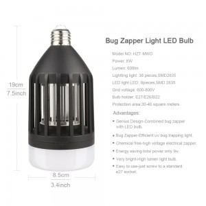 Lempa - uodų gaudyklė "Progresas 2" (220V, 360° LED)