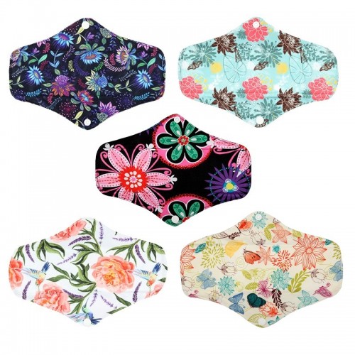 Daugkartinio naudojimo higieniniai įklotai "Vasaros žiedai 3" (5 vnt.)