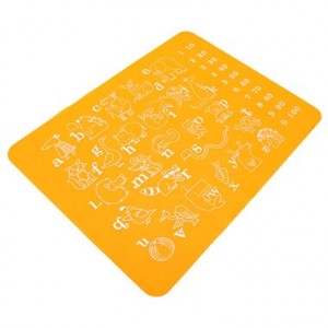 Vaikiškas silikoninis pietų padėkliukas "Abėcėlė 4" (eko draugiškas)