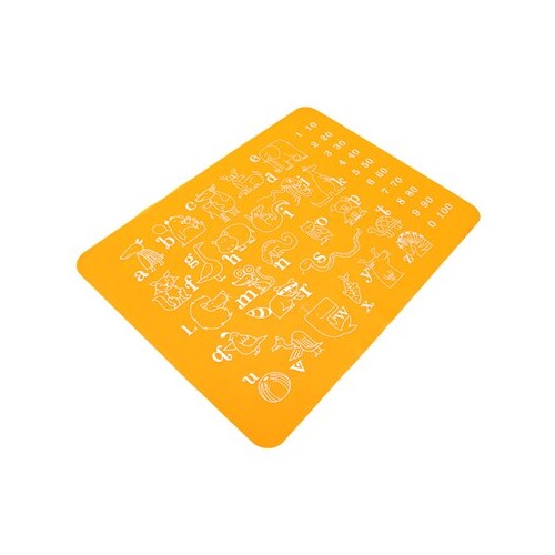 Vaikiškas silikoninis pietų padėkliukas "Abėcėlė 4" (eko draugiškas)
