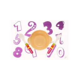 Vaikiškas silikoninis pietų padėkliukas "Skaičiukai" (eko draugiškas)