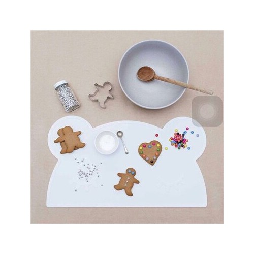 Vaikiškas silikoninis pietų padėkliukas "Meškiuko stilius 4" (eko draugiškas)