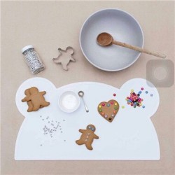 Vaikiškas silikoninis pietų padėkliukas "Meškiuko stilius 4" (eko draugiškas)