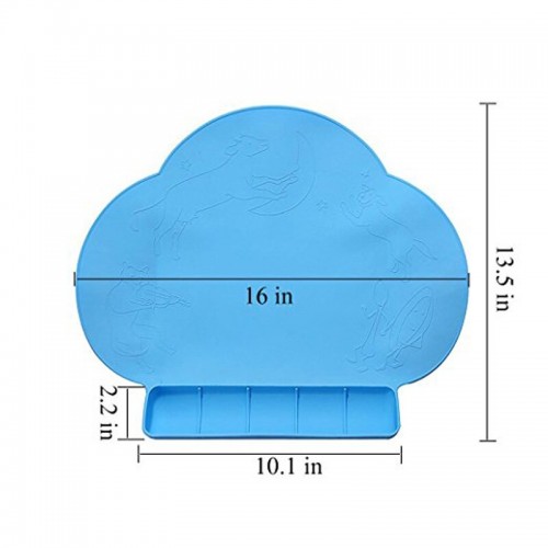 Vaikiškas silikoninis pietų padėkliukas "Puikusis debesėlis 2" (eko draugiškas)