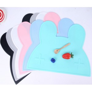 Vaikiškas silikoninis pietų padėkliukas "Kiškiuko stilius 6" (eko draugiškas)