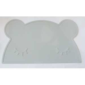 Vaikiškas silikoninis pietų padėkliukas "Meškiukas miega" (eko draugiškas)