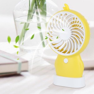 Elektroninis įkraunamas nešiojamas ventiliatorius "Geltonasis cypcius"