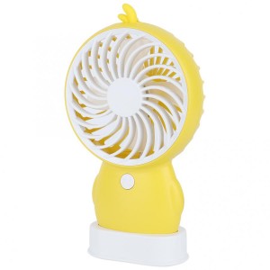 Elektroninis įkraunamas nešiojamas ventiliatorius "Geltonasis cypcius"