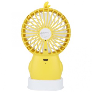Elektroninis įkraunamas nešiojamas ventiliatorius "Geltonasis cypcius"