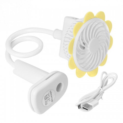 Elektroninis įkraunamas nešiojamas ventiliatorius "Puikioji gėlė"