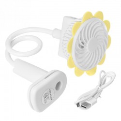 Elektroninis įkraunamas nešiojamas ventiliatorius "Puikioji gėlė"