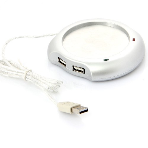 Puodelio šildytuvas + USB šakotuvas