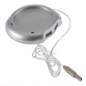 Puodelio šildytuvas + USB šakotuvas