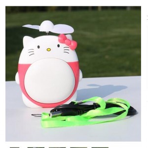 Elektroninis įkraunamas nešiojamas ventiliatorius "Puikusis katytė 4"