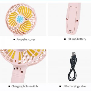 Elektroninis įkraunamas nešiojamas ventiliatorius "Snaigė 4"