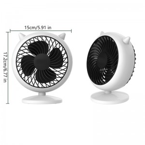 Elektroninis įkraunamas nešiojamas ventiliatorius "Su ragiukais 4"