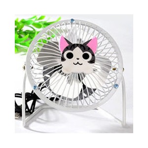 Elektroninis įkraunamas nešiojamas ventiliatorius "Linksmasis katinukas"