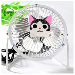 Elektroninis įkraunamas nešiojamas ventiliatorius "Linksmasis katinukas"