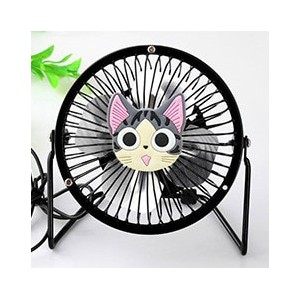 Elektroninis įkraunamas nešiojamas ventiliatorius "Linksmasis katinukas 2"