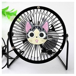 Elektroninis įkraunamas nešiojamas ventiliatorius "Linksmasis katinukas 2"