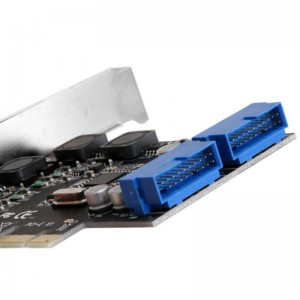 PCI Express į USB 3.0 plokštė "Black Edition Pro Dual" (vidinės USB jungtys)