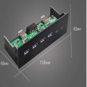 USB 3.0 ir USB 3.1 priekinis skydelis kompiuteriui "Black Edition Pro GT 8"