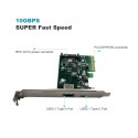 PCI Express į USB 3.1 plokštė "Green Edition Pro"