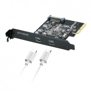 PCI Express į Type-C plokštė "Black Edition Pro 4"