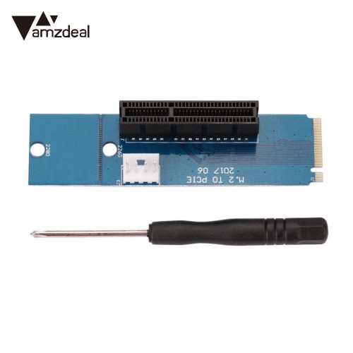 M.2 į PCI-E 4x plokštė "Blue edition" (NGFF)