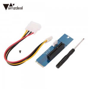 M.2 į PCI-E 4x plokštė "Blue edition" (NGFF)