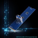 NGFF M.2 į USB 3.0 PCI-E plokštė "Blue edition"