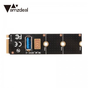 M.2 į USB 3.0 PCI-E plokštė "Black edition" (BTC/ETH kasimui, NGFF)