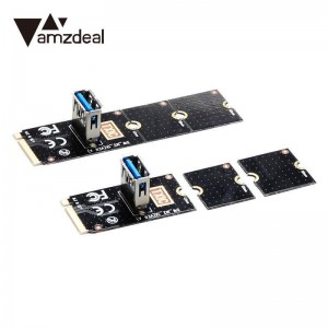 M.2 į USB 3.0 PCI-E plokštė "Black edition" (BTC/ETH kasimui, NGFF)