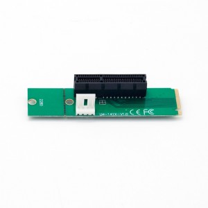 M.2 į PCI-E 4x 1x plokštė "Green edition" (BTC/ETH kasimui, NGFF)
