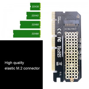 M.2 į PCI-E 3.0 X16 plokštė "Black edition Plus" (NVME, SSD)