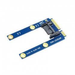 PCI-E mSATA SSD į Flat SATA 7pin plokštė "Blue edition" (50 mm)
